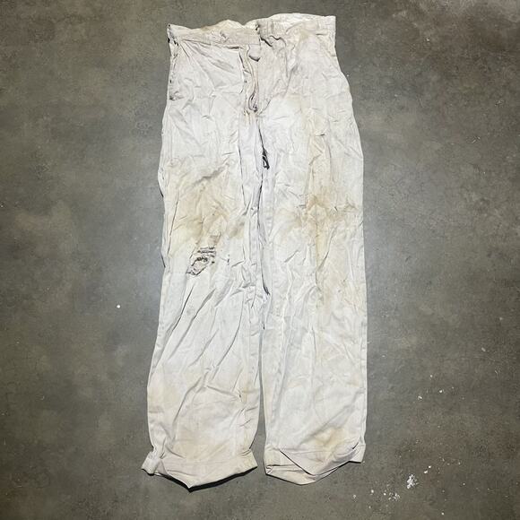 Vintage 50s Grey Sail Cloth Sanforized Cotton Chinos 30x29